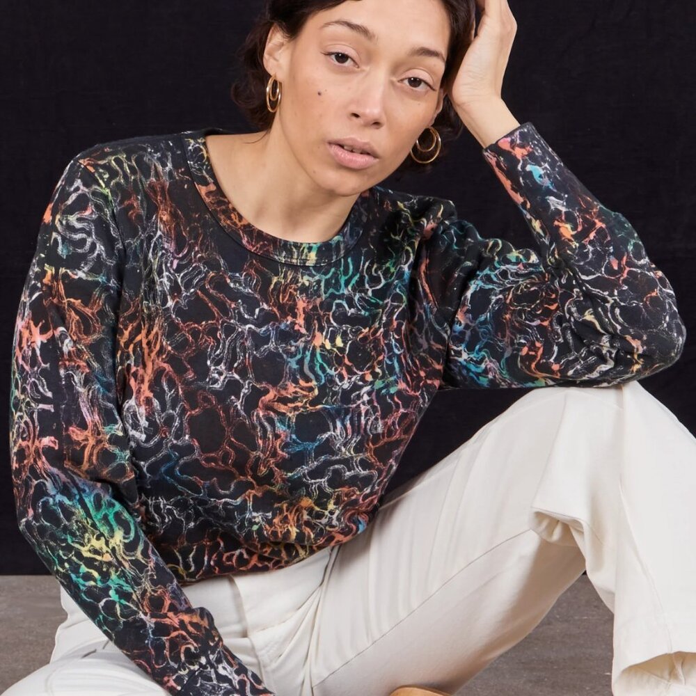 Big Bud Press 🌞 wavy rainbow sweatshirt